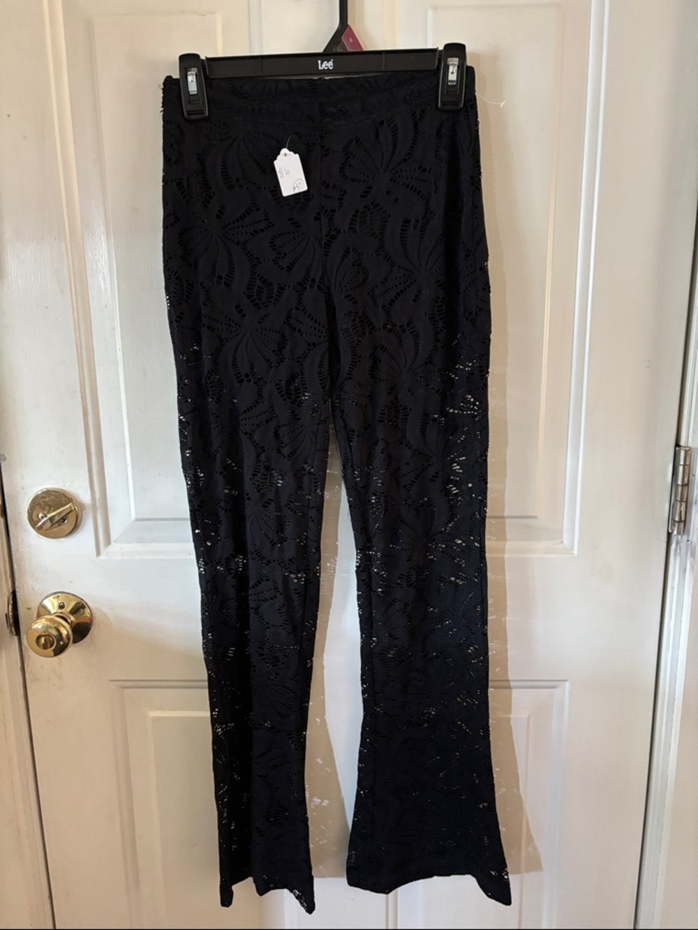 Joe Boxer Black Lace Overlay Leggings